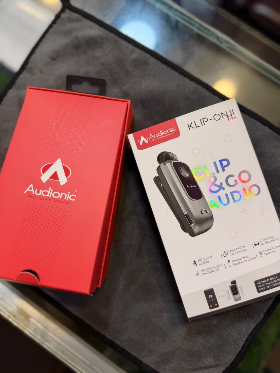 Audionic Business KLIP-ON 7 Bluetooth Headset – Dual Device Connectivity & HD Sound