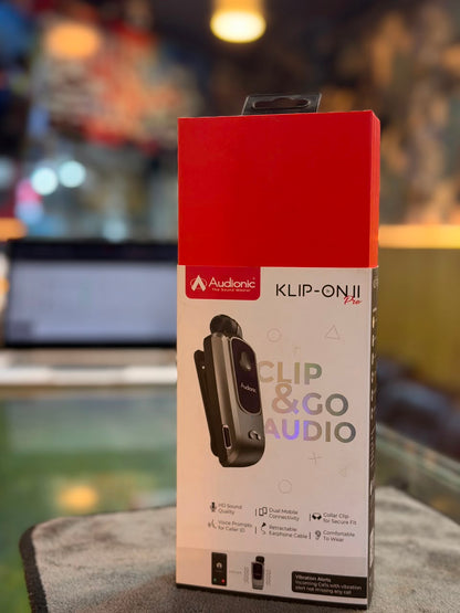 Audionic Business KLIP-ON 7 Bluetooth Headset – Dual Device Connectivity & HD Sound