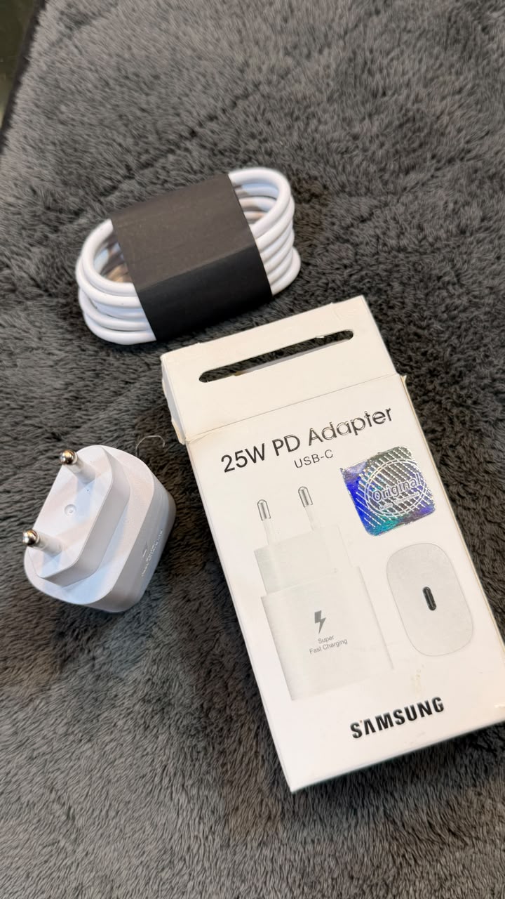 25W PD USB-C Fast Charger Adapter with Type-C Cable – Super Fast Charging