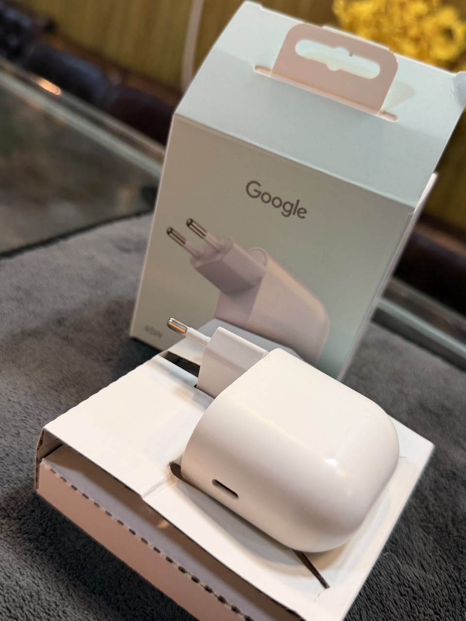 Official Google 45W USB-C Power Adapter Fast Charger (EU 2-Pin Plug)