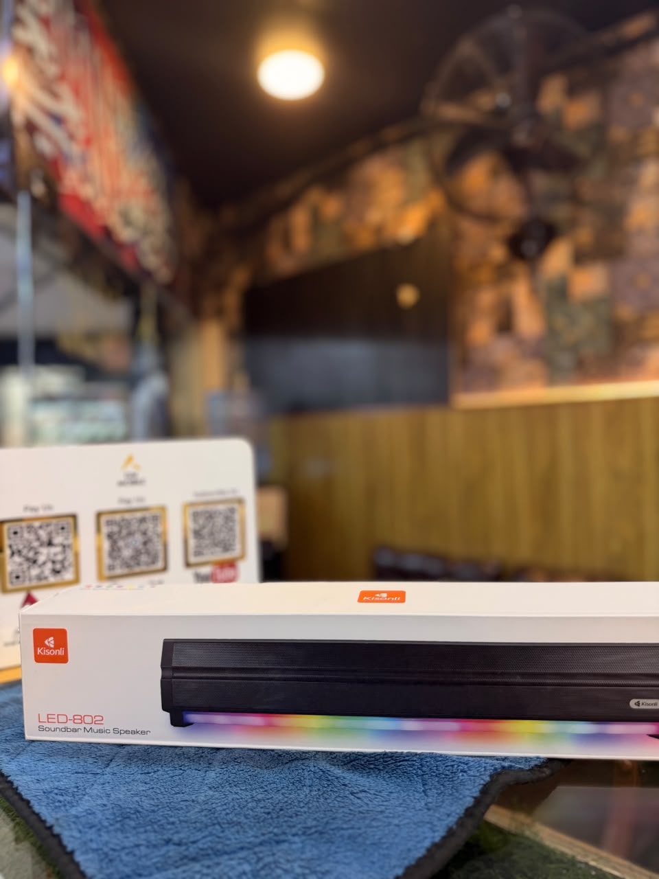 Kisonli LED-802 Bluetooth 5.3 Soundbar Speaker with RGB LED Lights