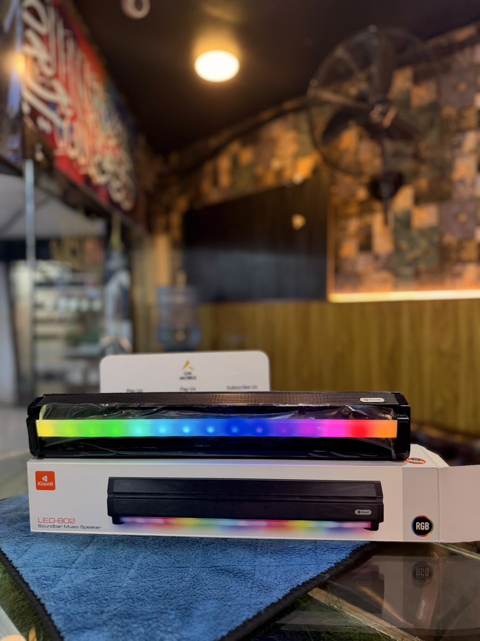 Kisonli LED-802 Bluetooth 5.3 Soundbar Speaker with RGB LED Lights