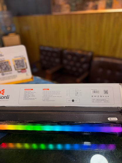 Kisonli LED-802 Bluetooth 5.3 Soundbar Speaker with RGB LED Lights