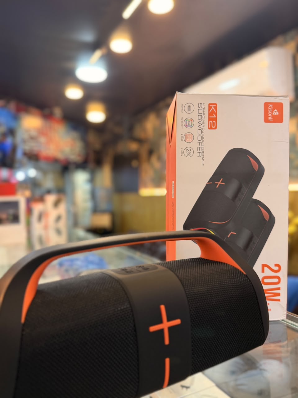 Kisonli K12 20W Wireless Bluetooth Speaker with RGB Lights & Super Bass