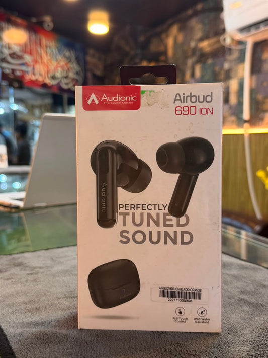 Audionic Airbud 690 ION Wireless Earbuds – Bluetooth 5.4, Quad Mic ENC & Gaming Mode