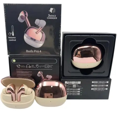 Buds Pro 4 TWS Earbuds – Rose Gold Edition